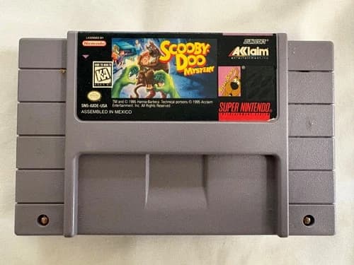 Vtg 1991 Super Nintendo NES Scooby Doo Mystery Video Game Cartridge