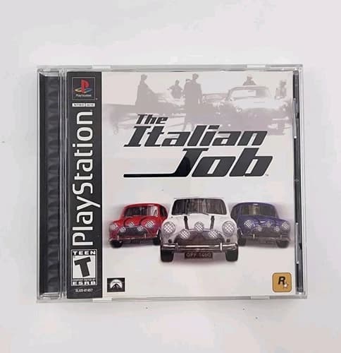 The Italian Job Sony PlayStation 1 PS1 Black Label Complete w/ Manual CIB Tested