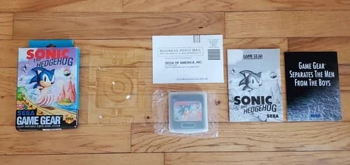 Sonic the Hedgehog 1 Sega Game Gear CIB Cartridge Box Manual Inserts US Version!