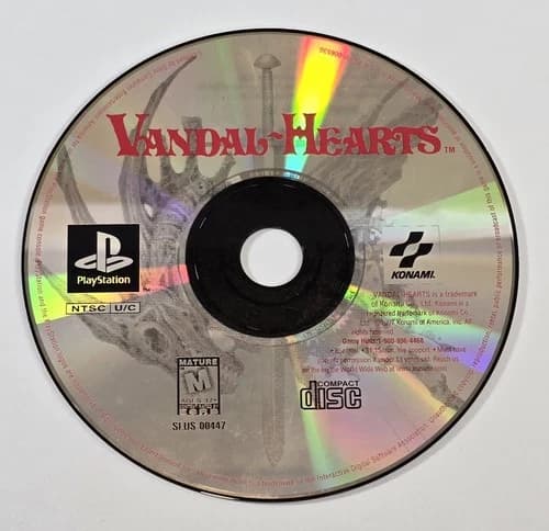 Vandal Hearts Playstation PS1 Disc Only Tested Good Condition