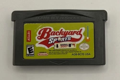 Atari Backyard Sports Baseball 2007 Nintendo Game Boy Advance Sports Series NTSC