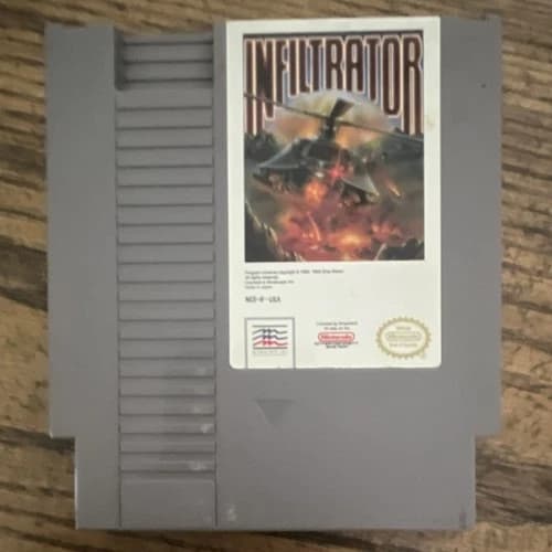 Mindscape Infiltrator Nintendo NES Game Cartridge NTSC-U/C US/Canada