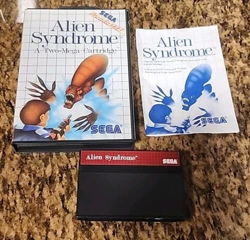 Alien Syndrome - Sega Master System Tonka Video Game COMPLETE in Original Case!
