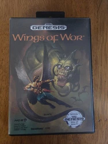 Wings of Wor Complete in Box Authentic Sega Genesis 1991 CIB