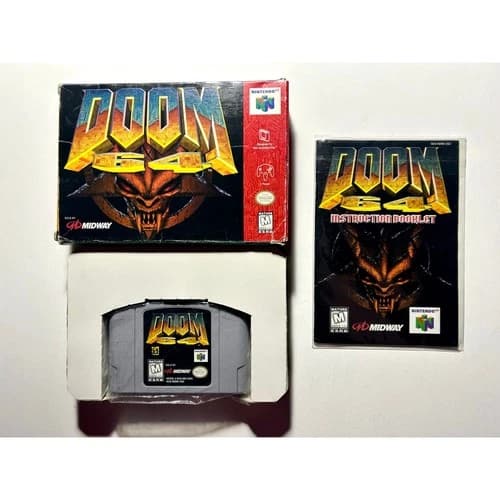 Doom 64 (Nintendo 64 N64)Works Authentic Complete CIB🔥Nice Shape!