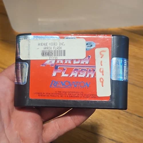 Renovation Arrow Flash Sega Genesis 1990 Video Game Cartridge