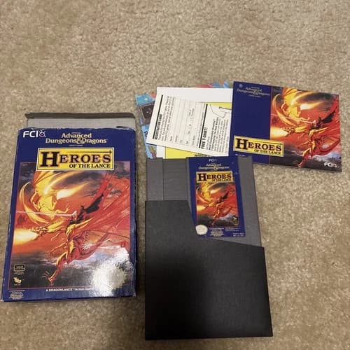 Advanced Dungeons & Dragons: Heroes of the Lance (Nintendo NES) Complete CIB