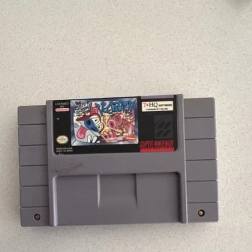 THQ Ren & Stimpy Show: Veediots! Platform Game for Super Nintendo SNES