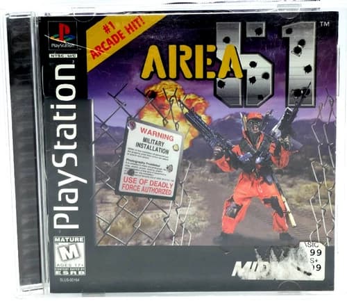 Area 51 Arcade (Sony PlayStation 1, 1995) Black Label PS1
