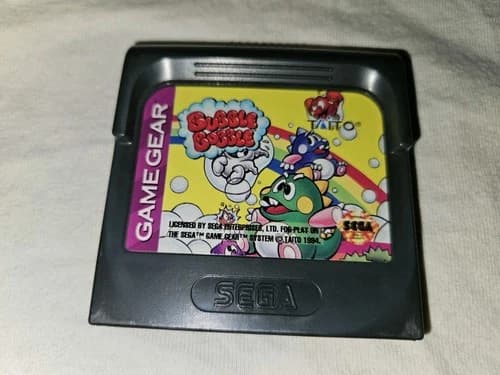 Bubble Bobble (Sega Game Gear) Cartridge, Authentic (1994) - Tested