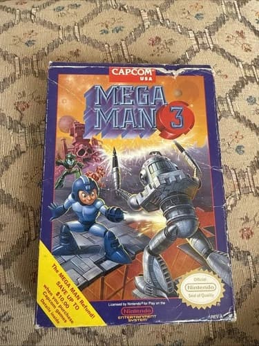 Mega Man 3 - 1992 Nintendo NES Game with Box and Manual