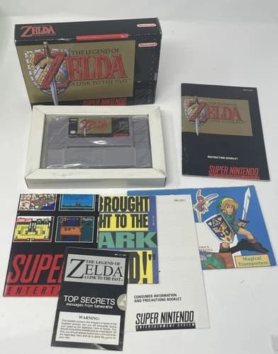 The Legend of Zelda A Link to the Past SNES CIB Complete Map Inserts Tested Auth