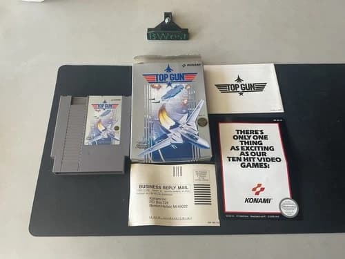 NES Top Gun Complete In Box CIB Nintendo Entertainment System Konami 1987
