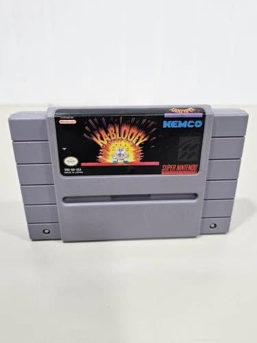 SNES Kablooey Cleaned Tested Working Good Clean