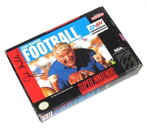 John Madden Football (Super Nintendo SNES 1991) Complete CIB - Great Shape!
