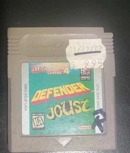 Arcade Classic 4 Defender Joust - Nintendo Gameboy - Williams - Acceptable Condi
