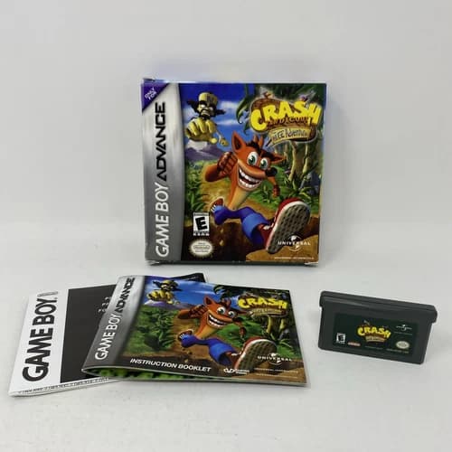 Crash Bandicoot The Huge Adventure Game Boy Advance GBA Complete CIB Box Manual