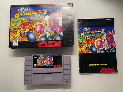 Super Bomberman 2 (Super Nintendo Entertainment System, 1994), box manual game