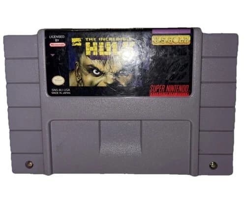 Super Nintendo SNES Marvel Comics The Incredible Hulk Super Nintendo Cartridge