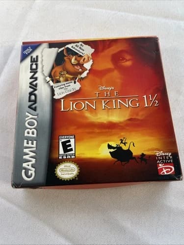 Disney's The Lion King 1 1/2 Nintendo Game Boy Advance Game Complete CIB Tested