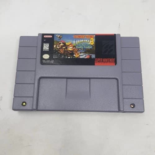 Donkey Kong Country 3 Dixie Kongs Double Trouble Nintendo SNES Authentic/Tested