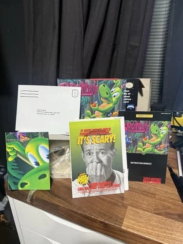 Bronkie the Bronchiasaurus SNES No Cartridge, Box, Manual, And All Inserts Read