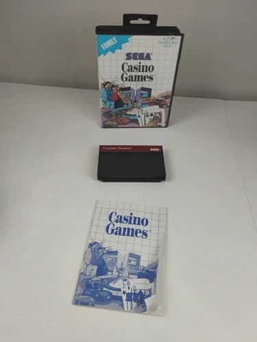 Casino Games for Sega Master System Complete in box CIB Free Ship