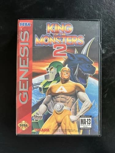 King of the Monsters 2 w/ Takara registration card ☆ Complete Sega Genesis game