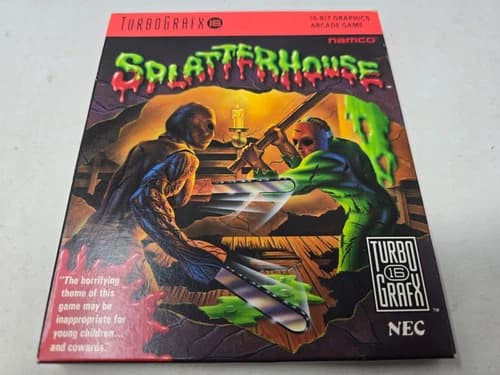 Splatterhouse Turbografx-16 TG16 Complete With Outer box CIB Tested Rare