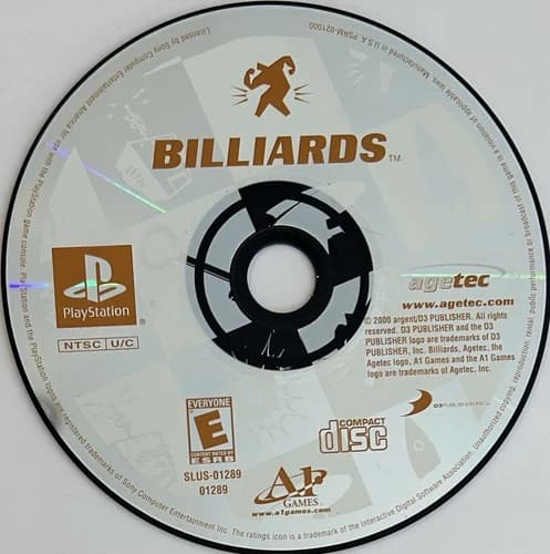 Billiards (Sony PlayStation 1, PS1) DISC ONLY | NO TRACKING | M152