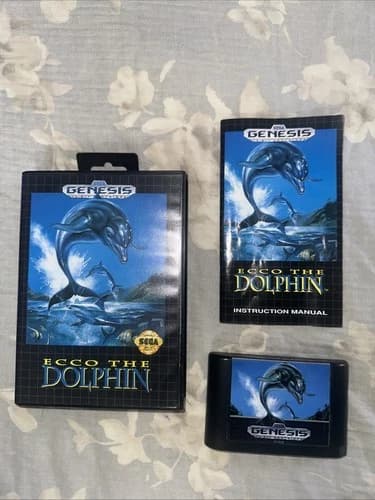 Ecco the Dolphin Sega Genesis Complete In Box CIB Great Shape