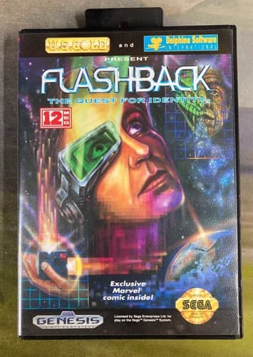 Flashback: The Quest for Identity (Sega Genesis, 1993) CIB Complete