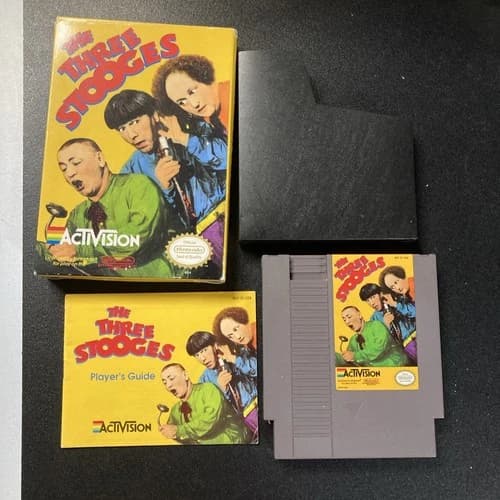 NES The Three Stooges 1989 Complete Tested