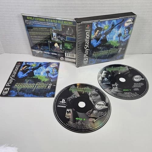 Syphon Filter 2 (Sony PlayStation 1, 2000) PS1 Complete CIB Black Label