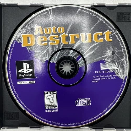 Auto Destruct - Loose Sony PS1 Playstation 1 Disc