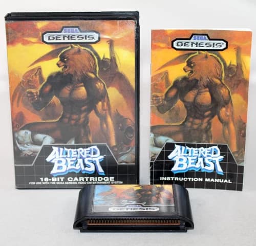 Altered Beast Sega Genesis Complete CIB! Authentic! Good Condition! Nice!
