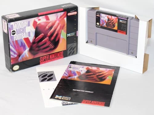 ABC Monday Night Football SNES Super Nintendo Complete CIB Good Condition! NICE!