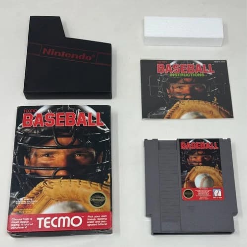 NES Nintendo - Tecmo Baseball - CIB Complete in Box w/ Manual - Tested