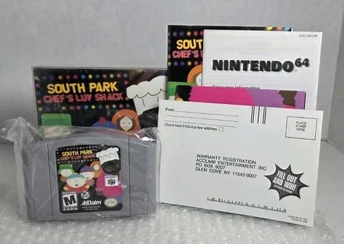 South Park-Chef's Luv Shack Nintendo 64 N64 Complete CIB Tested Aklaim Comedy Ce