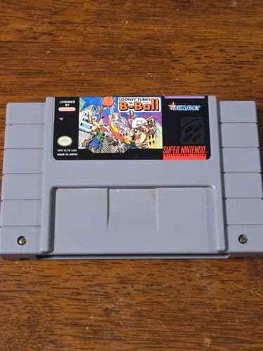 Vintage Super Nintendo Looney Tunes B-Ball Cartridge Video Game - Tested