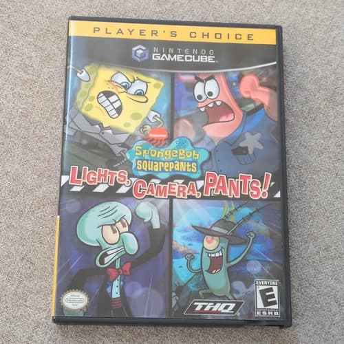 THQ SpongeBob Lights, Camera, Pants! Nintendo GameCube Complete Player's Choice