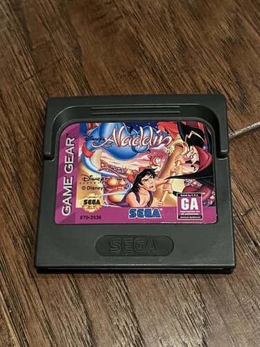 Disney Aladdin Sega Game Gear Cartridge Cleaned Tested Authentic Nostalgia🔥🔥