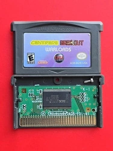 Centipede Breakout Warlords Game Boy Advance Nintedo GBA Atari Arcade Authentic
