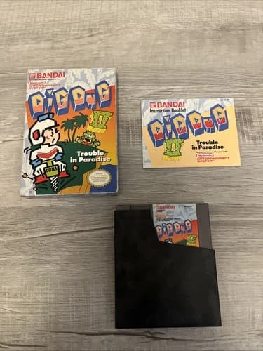 Dig Dug II: Trouble in Paradise Nintendo Entertainment System NES CIB Minty