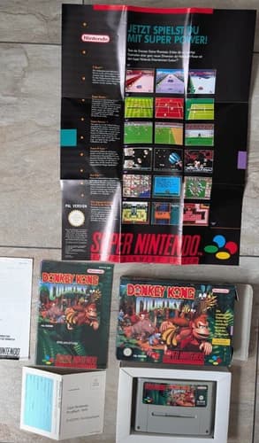 Super Nintendo SNES Game - Donkey Kong Country - Original Box - CIB
