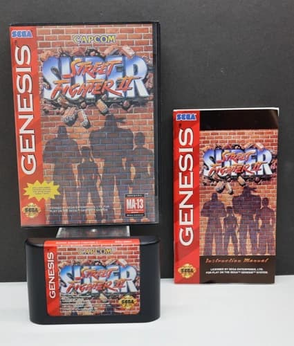 Super Street Fighter II Sega Genesis 1994 CIB Tested Cleaned