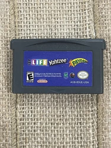 Life/Yahtzee/Payday Nintendo Game Boy Advance Cartridge Only