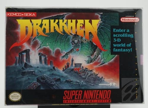 Drakkhen CIB Manual and Box 1991 Tested SNES Nintendo