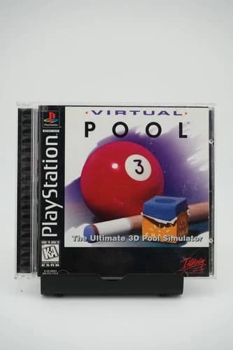 Virtual Pool Complete Tested w/ Manual Mouse Support Sony PS1 Playstation One