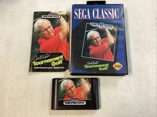 Arnold Palmer Tournament Golf (Sega Genesis, 1989) CIB Manual Tested B